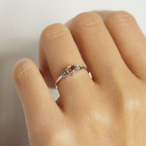 XW Bridal portrait cut sapphire diamond ring