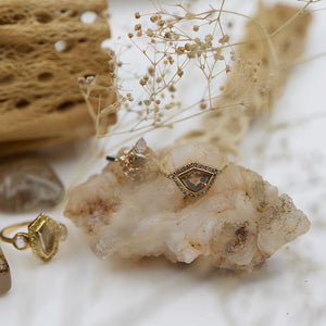 Galaxy fancy cut orange brown diamond ring