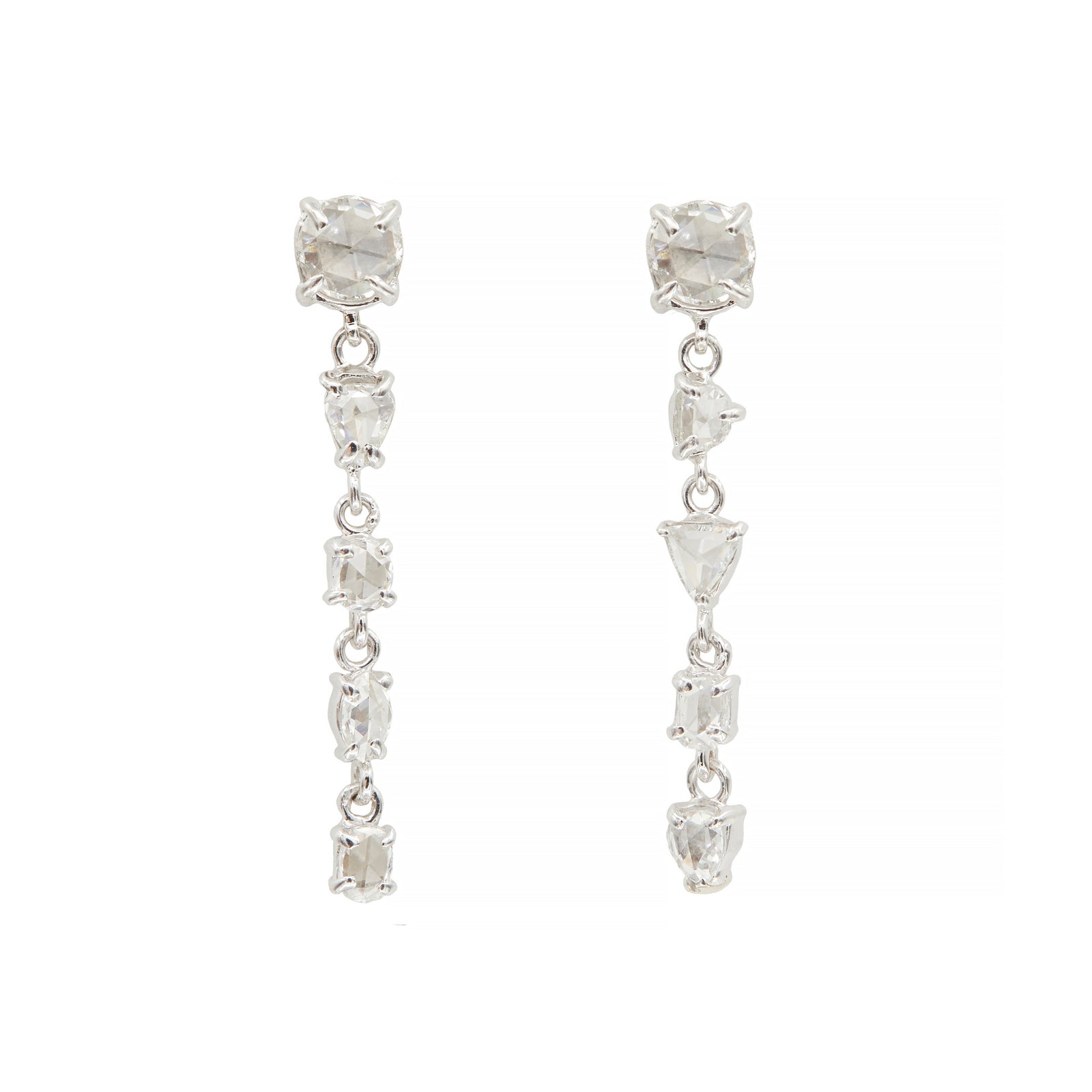Galaxy rose cut diamond earrings