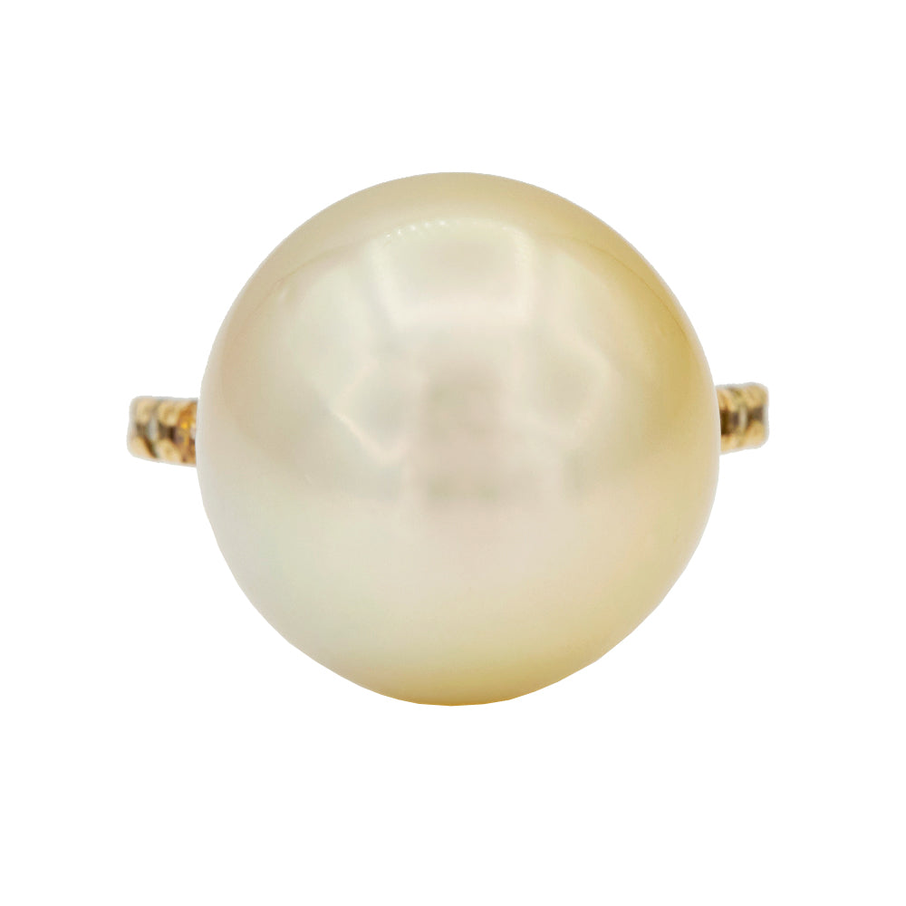 Galaxy South Sea pearl color diamond ring