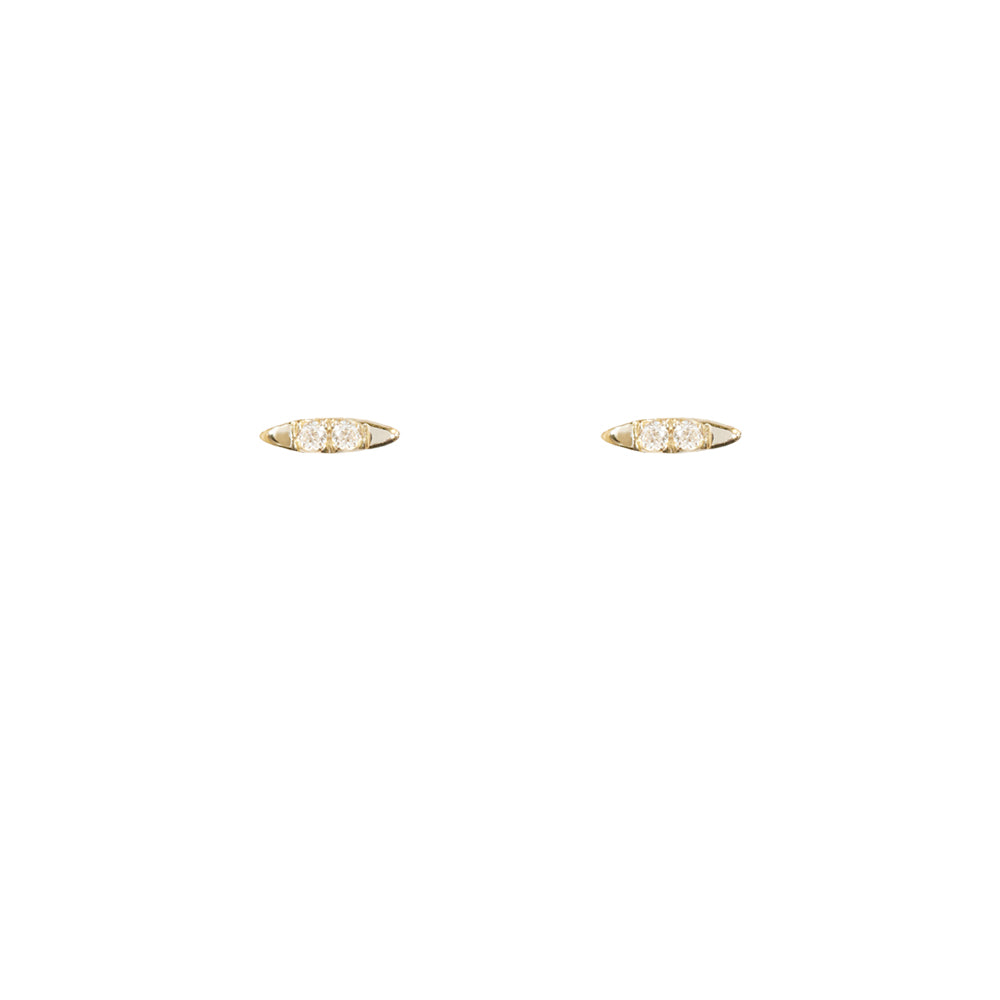 Gravity marquise shape stud earrings