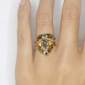 Stardust V multi natural color diamond band