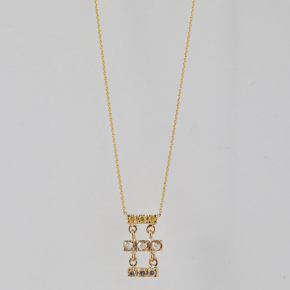 Astro three bar diamond necklace