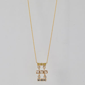Astro three bar diamond necklace