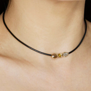 Stardust multi diamond choker necklace