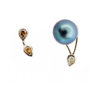 Galaxy Tahitian pearl mismatched earrings