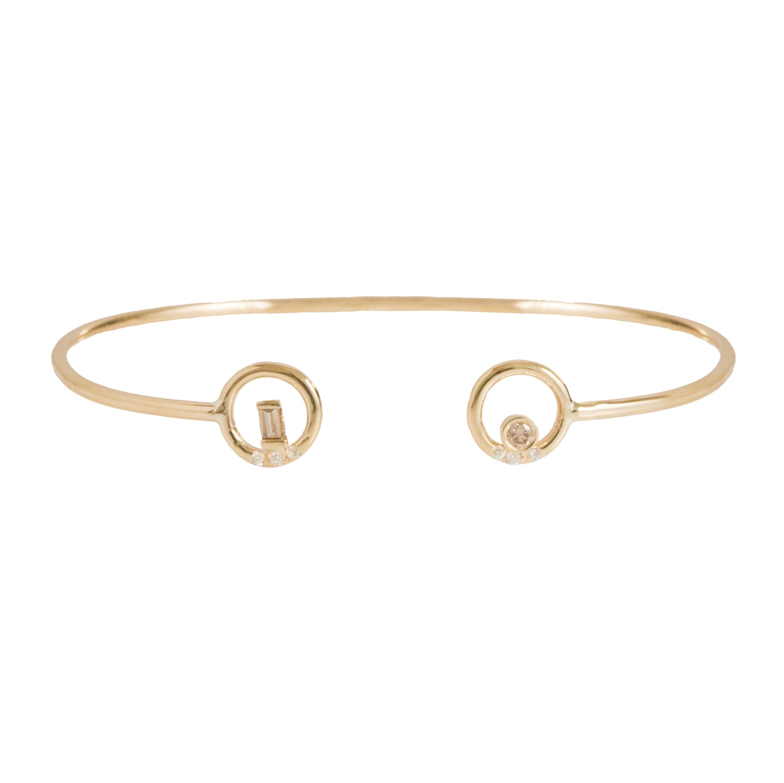 Gravity circle diamond cuff