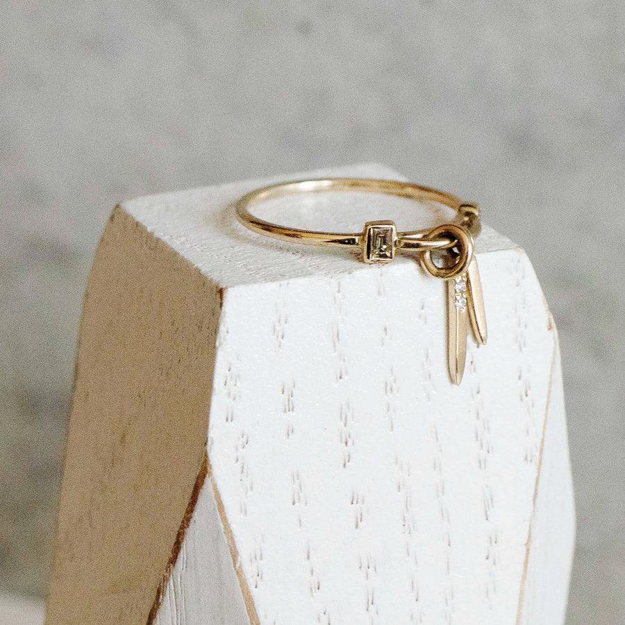 Gravity diamond shake ring