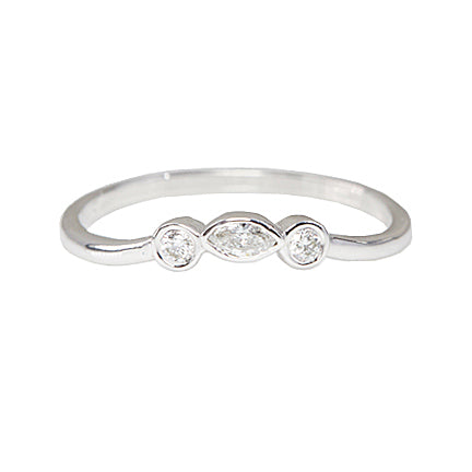 XW Bridal curve white gold diamond band