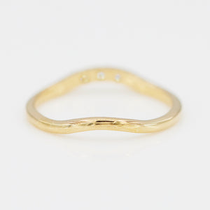 XW Bridal curved yellow diamond band