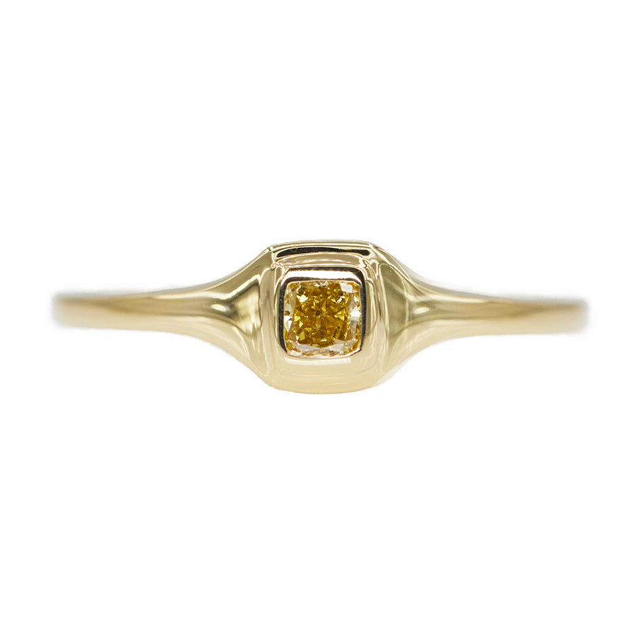 Neptune yellow diamond ring