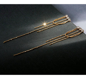 Elements diamond cut bead chain earrings
