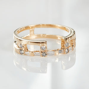 Astro diamond stack ring