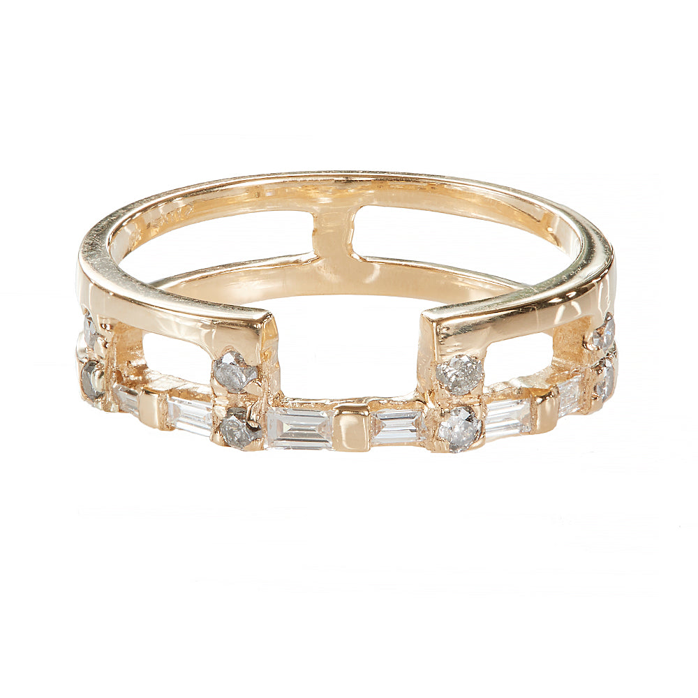 Astro diamond stack ring