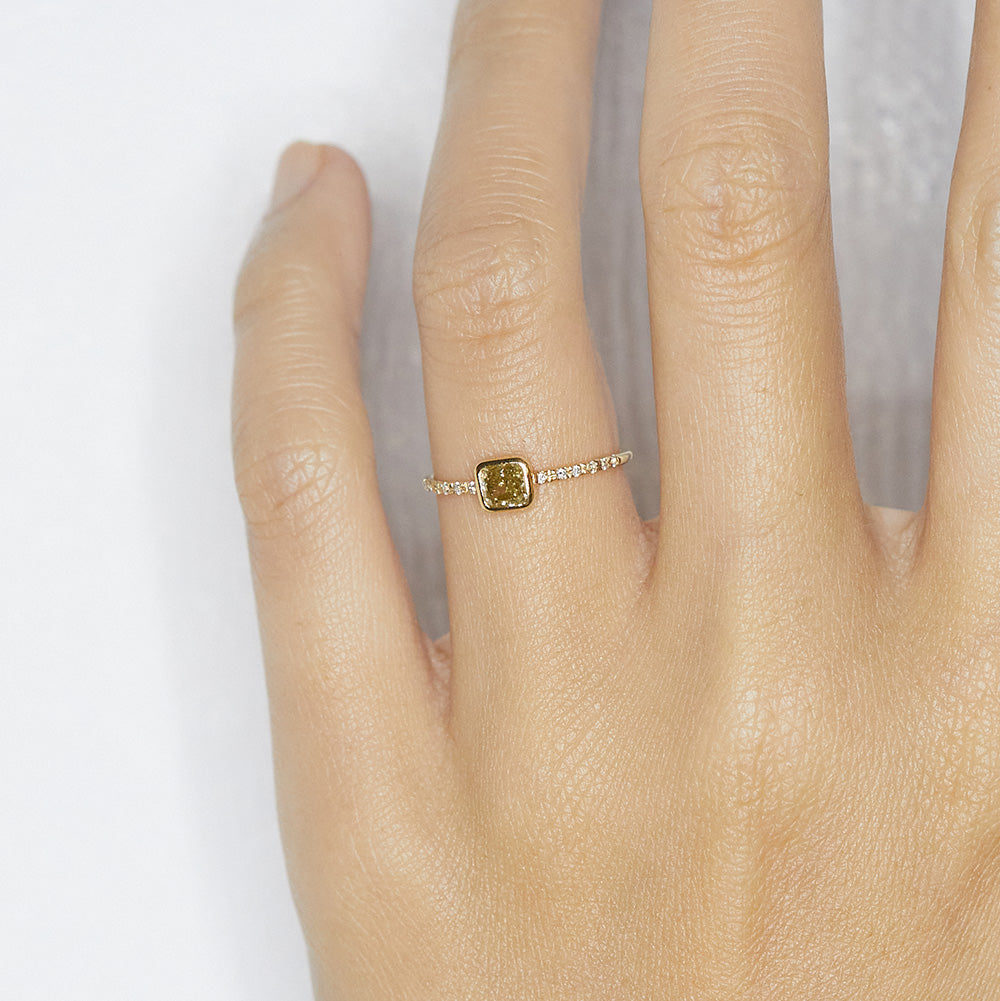 Galaxy golden brown diamond ring
