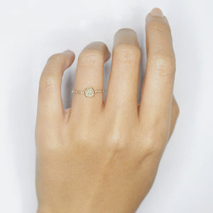 Galaxy light yellow diamond ring