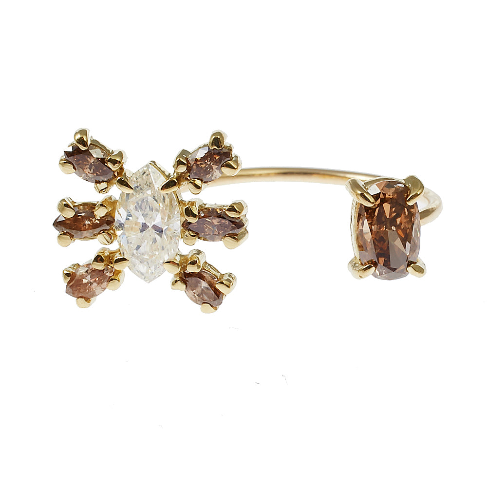 Galaxy natural color diamond open ring