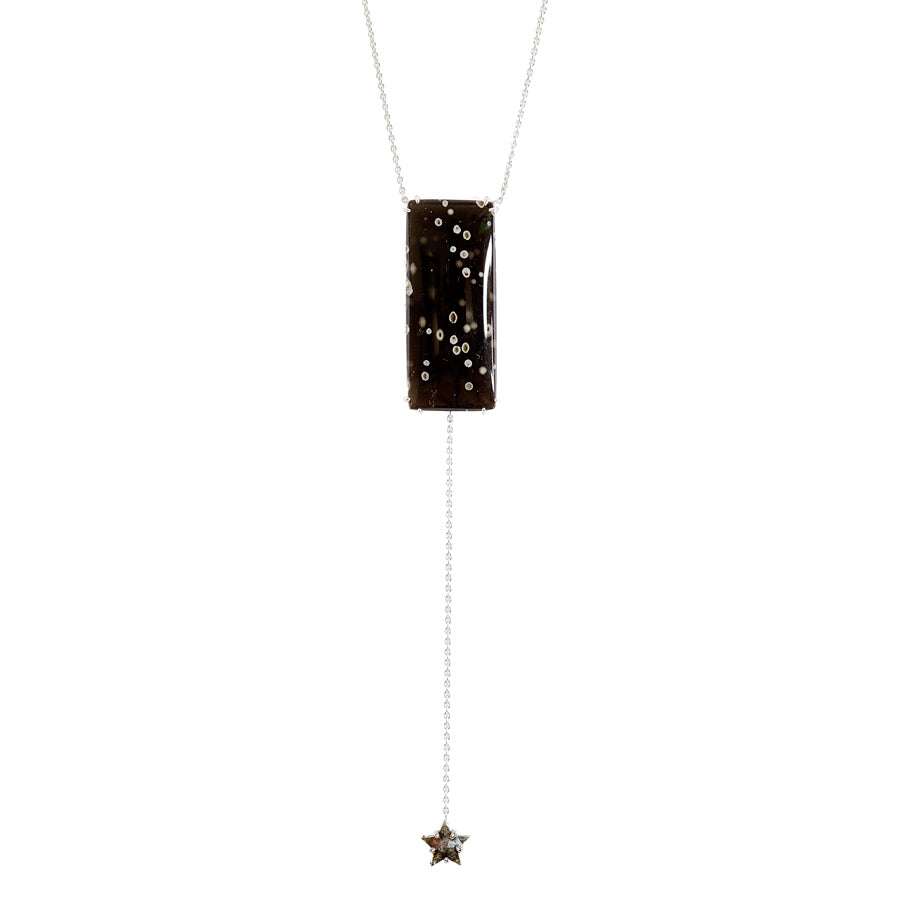 Buy Obsidian Necklace Black Pendulum Necklace Black Stone Pendant Online in  India - Etsy