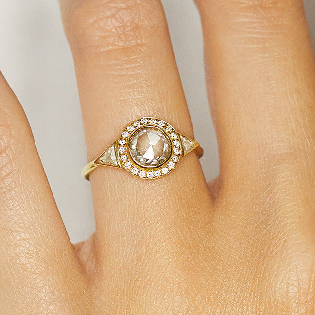 Kuololit 4ct Rose Cut Moissanite Ring For Women Solid 18k 14k10k Yellow  Gold Round 10mm D/vvs1 Snake Ring For Engagement Wedding - Rings -  AliExpress