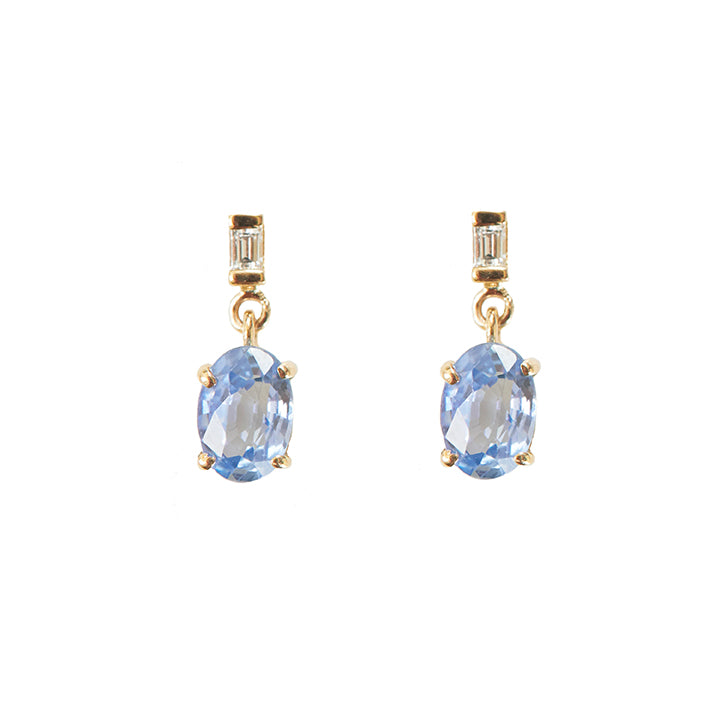 Galaxy sapphire diamond earrings