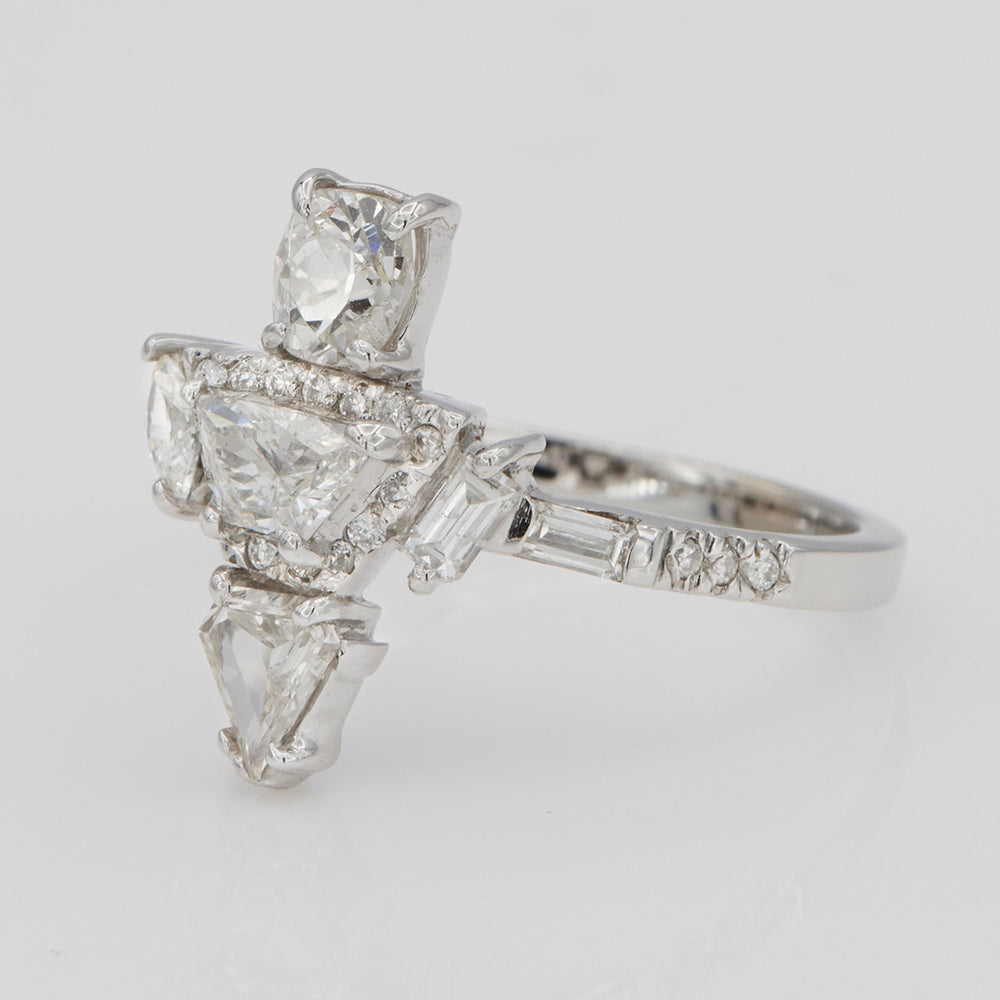 white old miner diamond Galaxy Ring