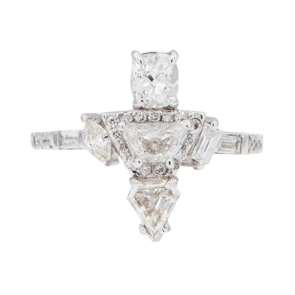 white old miner diamond Galaxy Ring