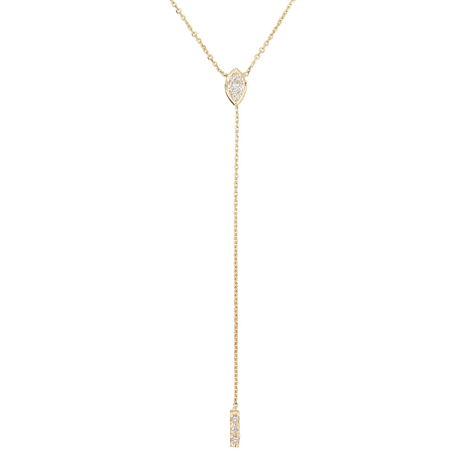 Gravity marquise diamond Y necklace