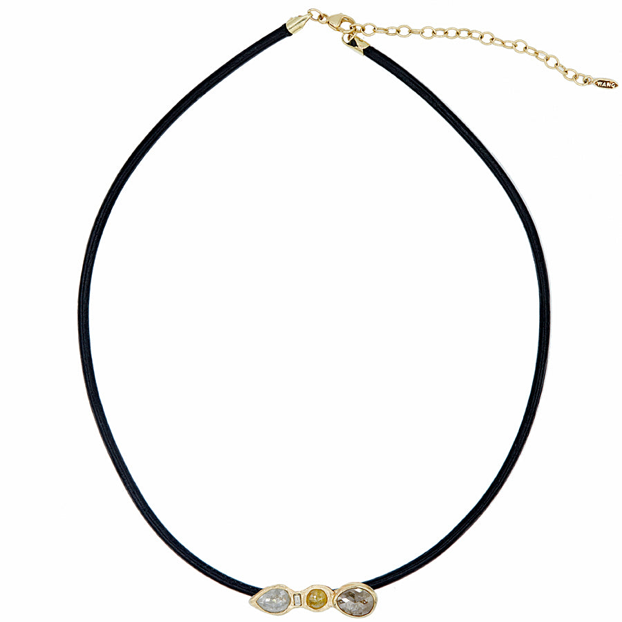 Stardust multi diamond choker necklace