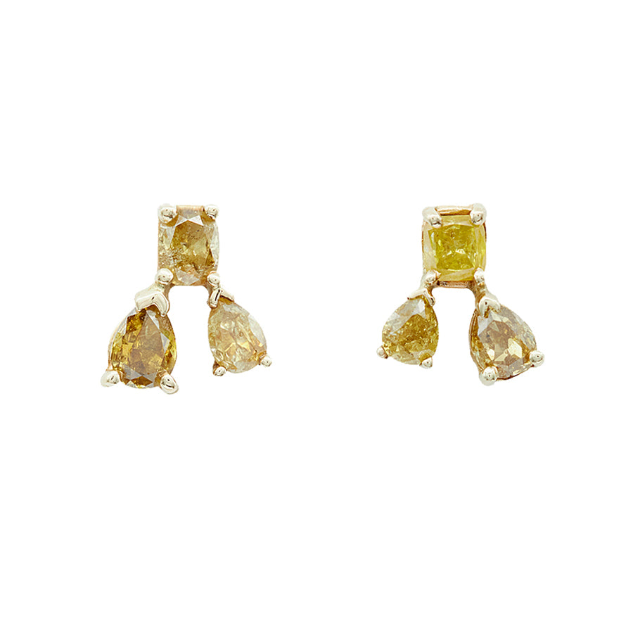 Stardust natural color diamond studs xiao wang jewelry