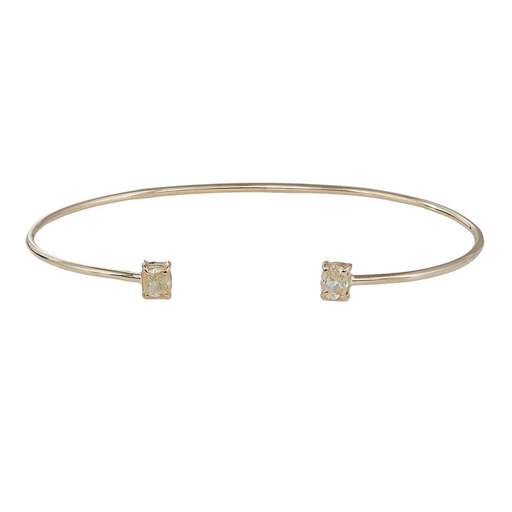 Stardust light yellow diamond cuff