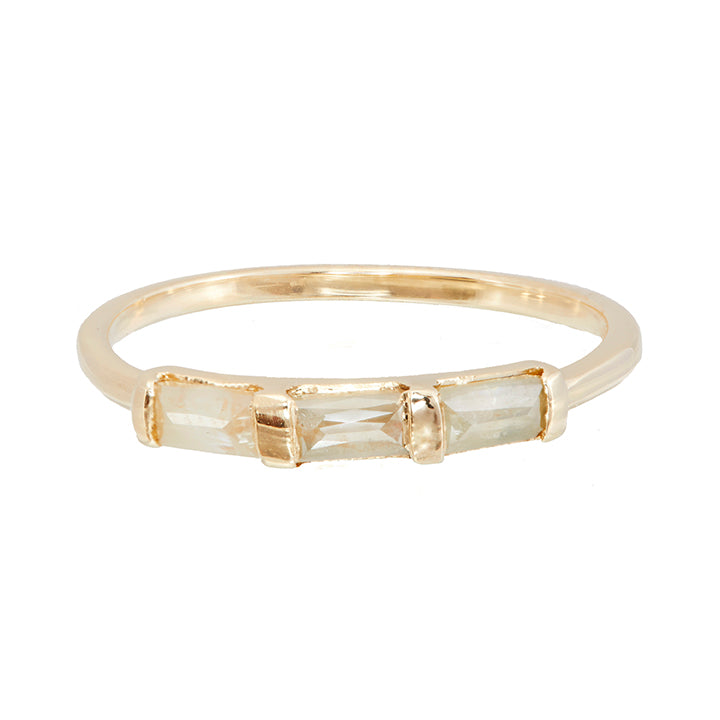 XW Bridal baguette rose cut diamond wedding band