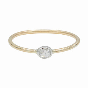 XW Bridal rose cut oval diamond ring