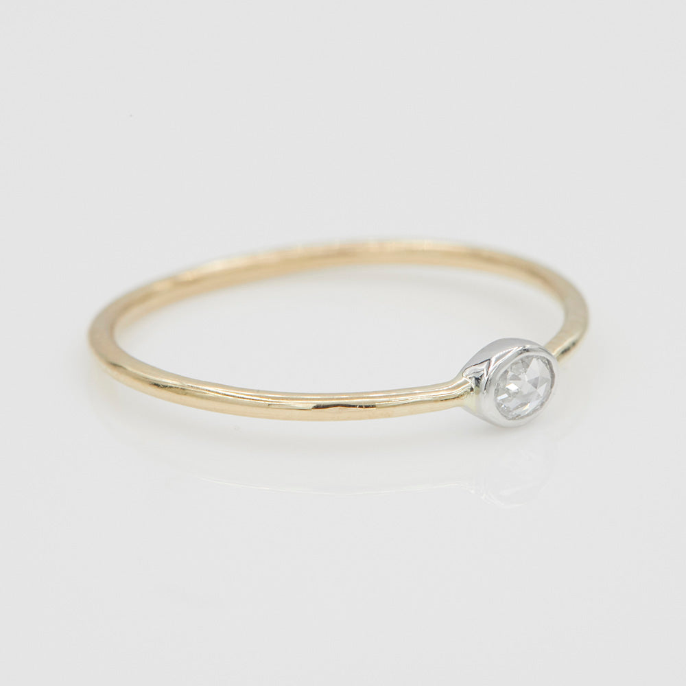 XW Bridal rose cut oval diamond ring