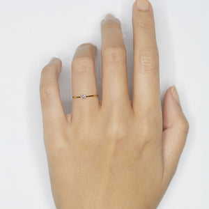 XW Bridal rose cut round diamond ring