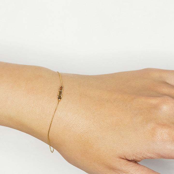 Stardust three diamond bracelet