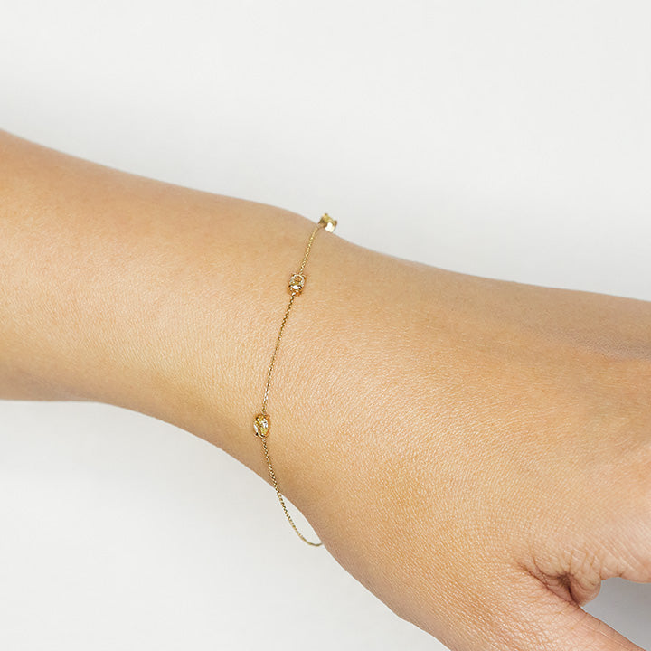 Stardust light yellow diamond bracelet