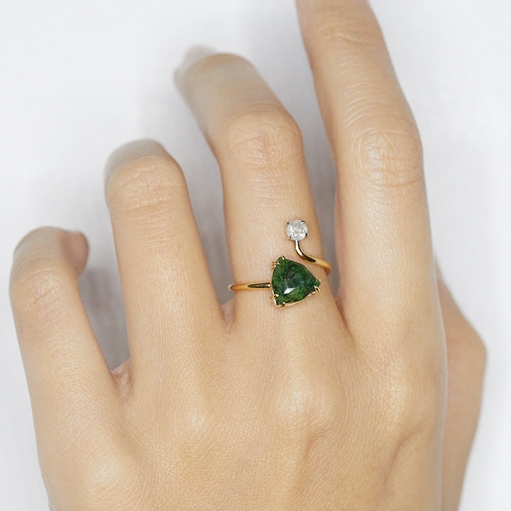 Galaxy Rare verdite diamond ring