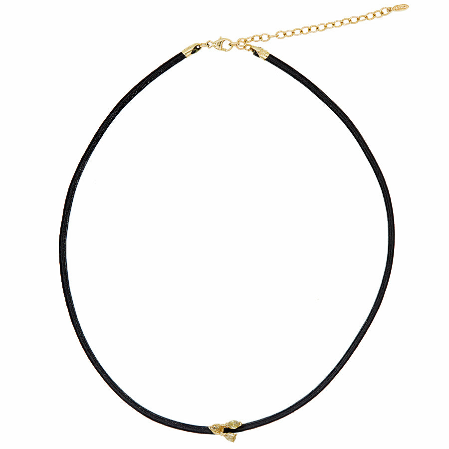 Stardust three diamond choker necklace